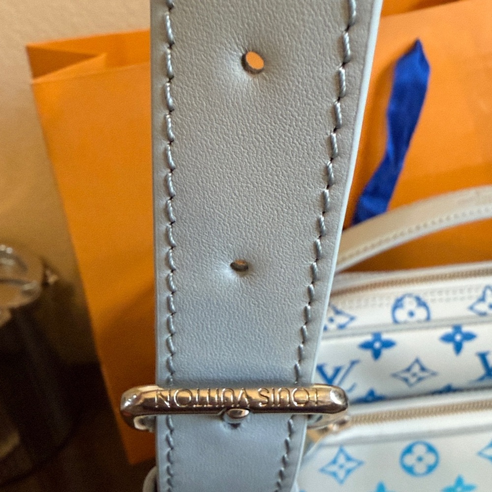 Crossbody Gray with Multi Color Ombré Monogram Print - Picture 2 of 13